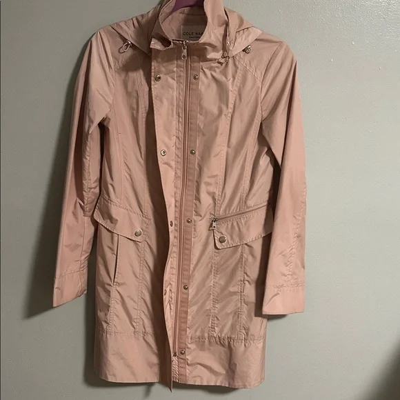 Cole Haan Women's Light Pink Trench Coat Size XS - Picture 4 of 10